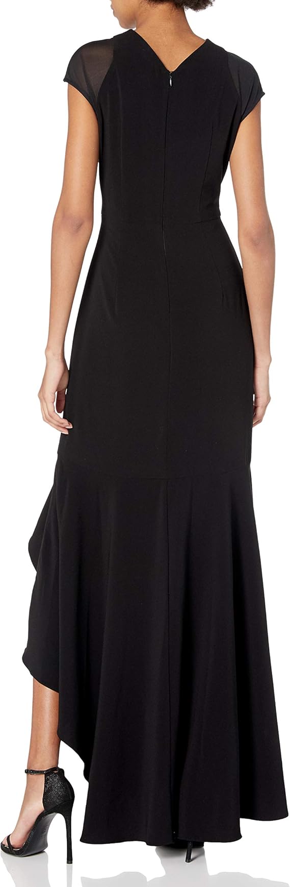 Halston Heritage Women's Mermaid Embellished Neck Gown