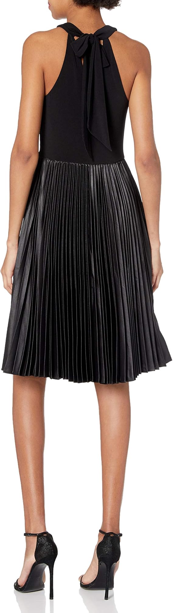 Halston Heritage Women's A-line Pleated Chintz Dress