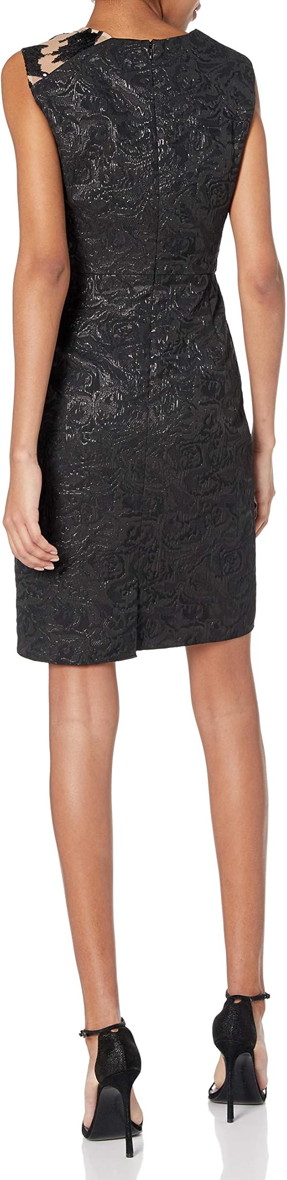 Halston Heritage Women's A-line Embellish Jacquard Dress
