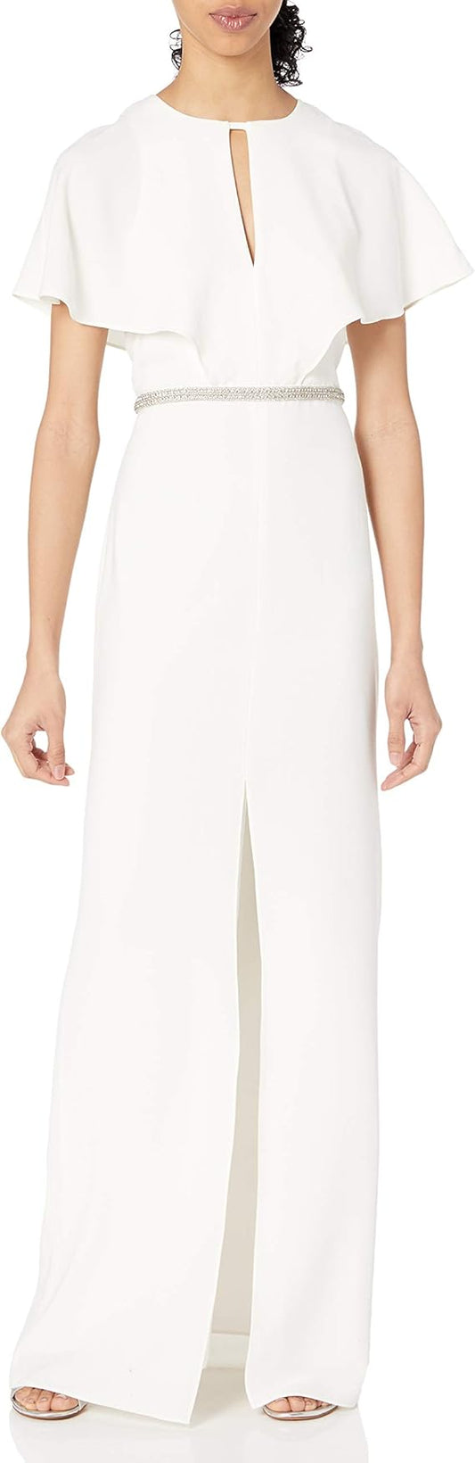 Halston Heritage Women's Empire Embellished Insert Gown